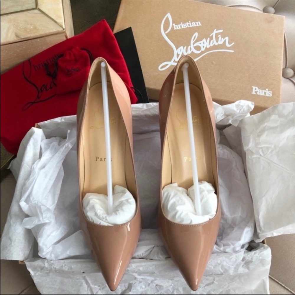 Christian Louboutin Pigalle 100 Nude Heels